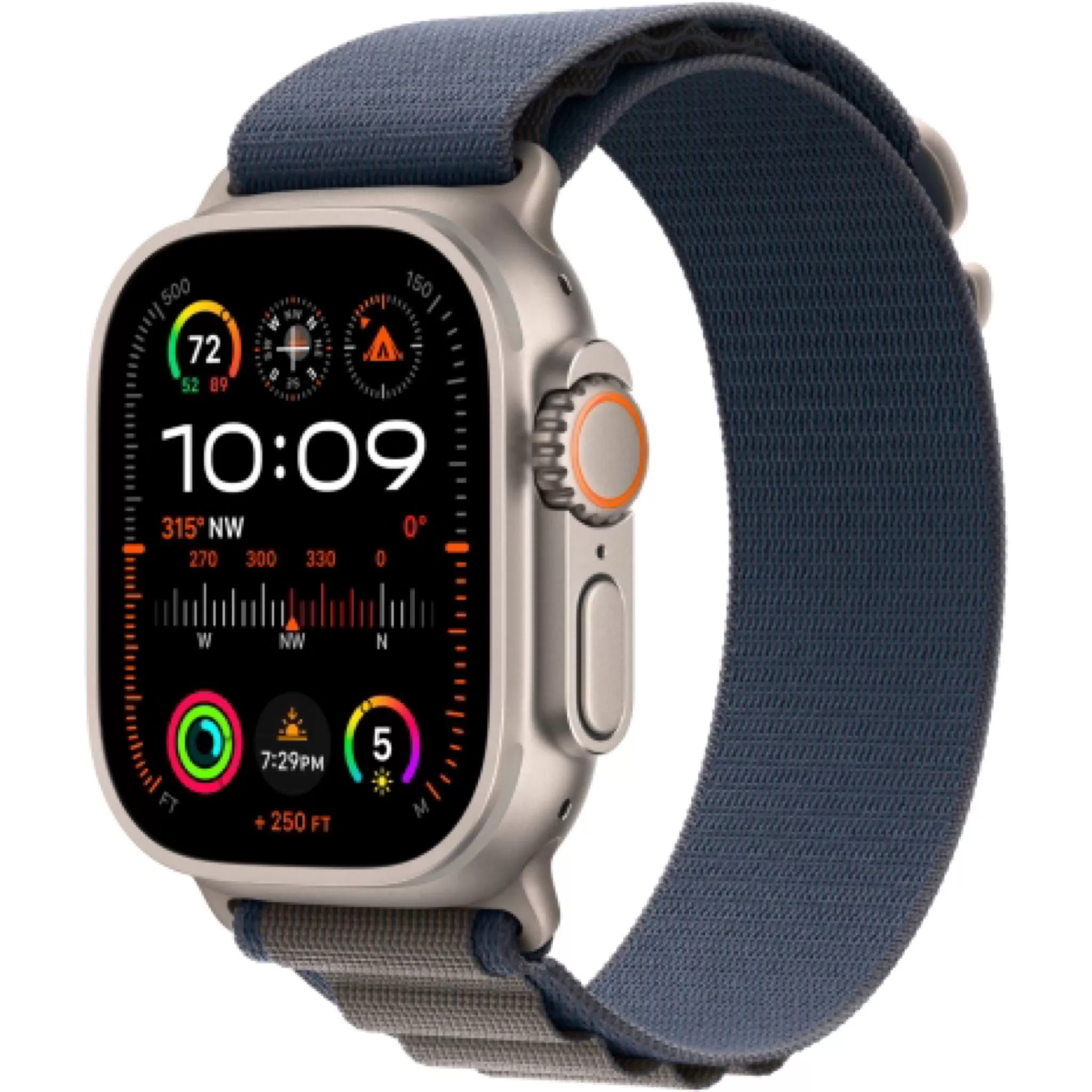 Apple Watch Ultra 2 49 мм, ремешок Alpine синего цвета, размер M