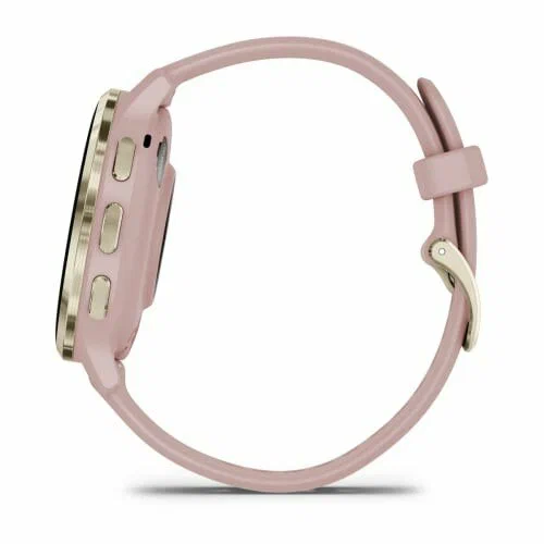 Умные часы Garmin Venu 3S 41 мм, золотистый с розовым ремешком (010-02785-03) 